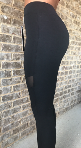 Black Yoga Pants With Mesh