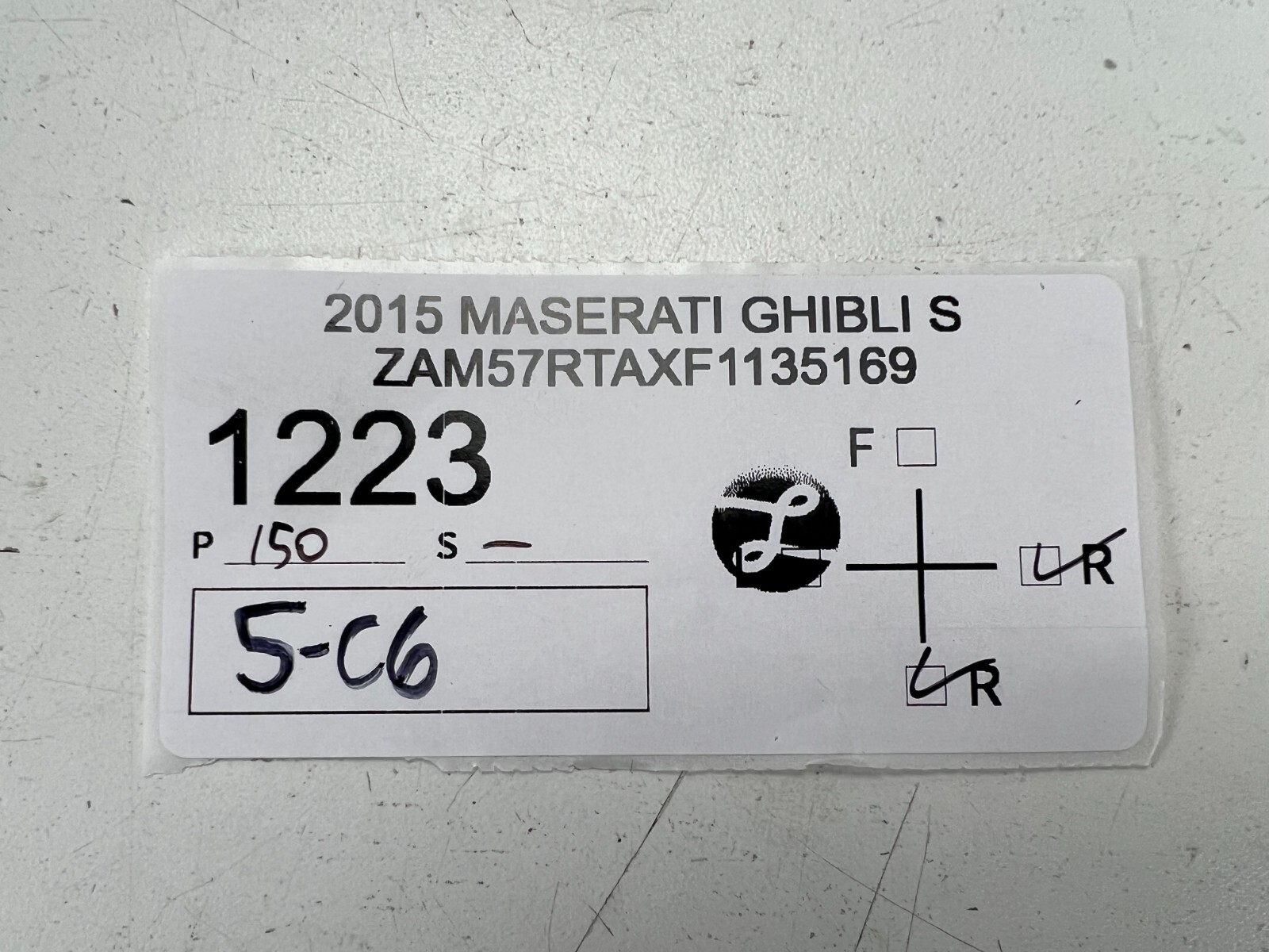 2014 - 2020 MASERATI GHIBLI REAR RIGHT PASSENGER SIDE INTERIOR DOOR PANEL BLACK