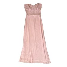 Reformation Women’s Reisling Strapless Dusty Rose Pink Pin Tuck Bust Maxi Dress
