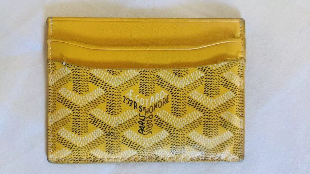 Goyard Yellow Goyard Card Holder