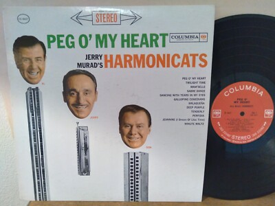 JERRY MURAD'S HARMONICATS PEG O' MY HEART LP NM, COLUMBIA 2-EYE STEREO CS 8437