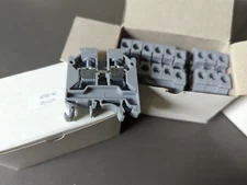 (LOT OF 10) C3CONTROLS WTB2-W6 TERMINAL BLOCKS  600V 50A GREY 22-8 AWG