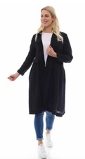Kit & Kaboodal Made In Italy *kapri* Duster Coat Jacket Black New Bnwt