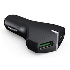 Car Charger 36W Fast 2-Port USB Power Adapter DC Socket Quick Charge for Tablets