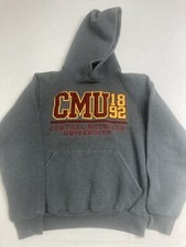 Vintage CMU Chippewa Collection Made In USA Gray Embroidered Pullover Hoodie