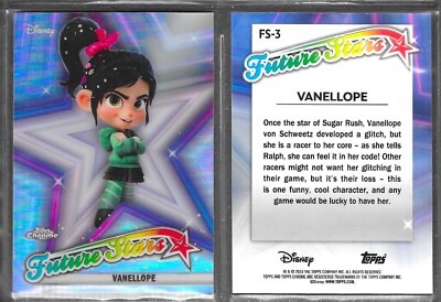 Topps Chrome Disney 2024 #FS-3 Vanellope Wreck-it Ralph Future Stars Refractor