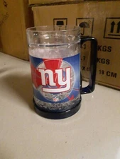 NEW NEW YORK GIANTS 16oz Crystal Freezer Mug, rare design,NFL shelf6