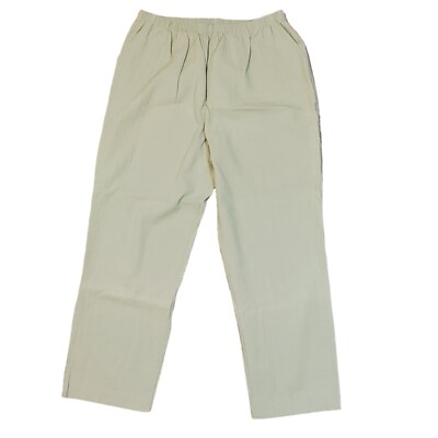 Carefree Crepe Pull-on Pants Womens Plus Size 20 Mint Green Haband Packable NEW