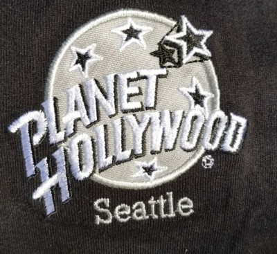 VINTAGE Planet Hollywood SEATTLE Black T Mens Size Med 90s NEW Old 