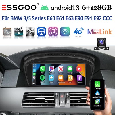 4G LET Android13 Autoradio 6+128G Carplay Für BMW E61 E60 E90 CCC GPS NAVI KAM+