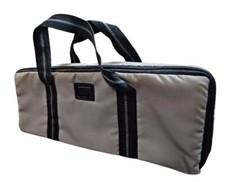 Vtg 15 Cassette Tape Holder Soft Zippered Shell Bag Vintage