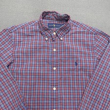 Ralph Lauren Shirt Mens Small Plaid Button Down Long Sleeve Classic Dress Shirt