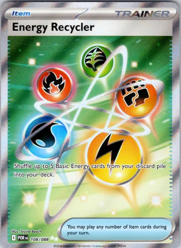 Pokemon PERFECT ORDER Holo ENERGY RECYCLER 108/088 NM