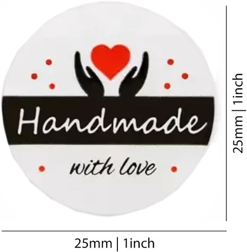 50 Sticker Homemade withLove Bags Boxes bake Stickers Packaging Business Labels - Picture 11 of 23