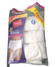 Hanes 100 Cotton Solid Tagless Briefs Womens Size 8  ONLY 5 Pk  