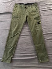 Stone Island Cargo Trousers Pants Men Military Green 32 Skinny Fit