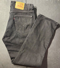 VTG 98 Levi s men s 505 made in USA black regular fit straight leg Sz 36 x 32