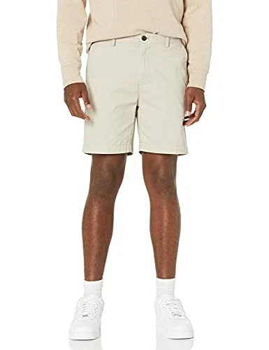 AMAZON ESSENTIALS MEN'S SLIM-FIT 7" CHINO SHORT SIZE: MEN 28 STONE