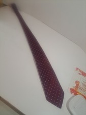 Pronto Uomo Men  s Neck Tie 100 Silk Maroon Blue White 62" Handmade Very Nice