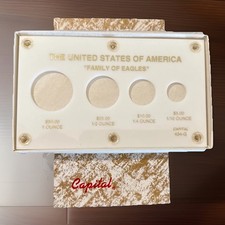 Capital Plastics The USA "Family of Eagles" Holder for 4 coins 434-G White
