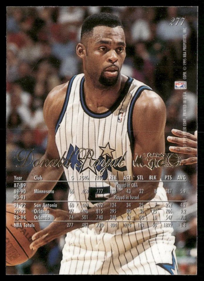 Donald Royal 1994-95 Flair #277 Orlando Magic - Image 2 of 2