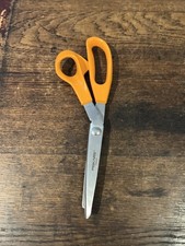 Fiskars 10" Pinking Shears Made in USA Sewing Crafting Scissors Orange Handle