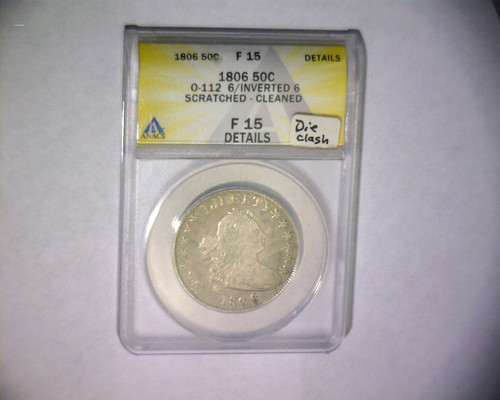 1806/6 FLOWING HAIR HALF DOLLAR🌟6 OVER INVERTED 6🌟EXTREMELY RARE🌟
