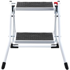 VEVOR Step Stool Ladder 2-Step Foldable 3 Adjustable Height Max Load 150kg
