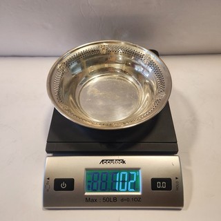 Vintage B & M Sterling Silver Bowl 850 6" Round 1 1/2" Deep 102 grams