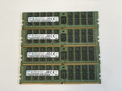 LOT OF 4 Samsung 128GB (4x32GB) DDR4 2Rx4 Reg ECC RAM PC4-2133P M393A4K40BB0