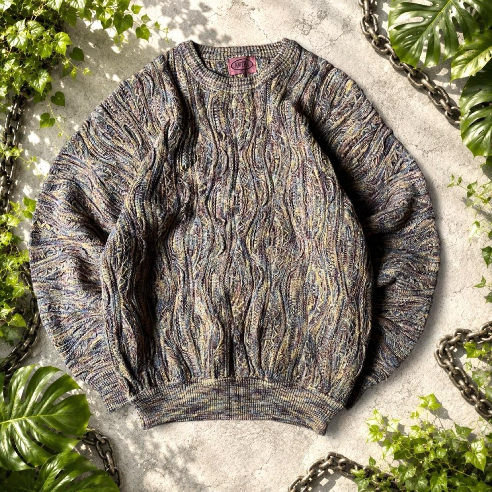 Coogi Chill Wave Paisley Sweater / Australian Designer Wool 