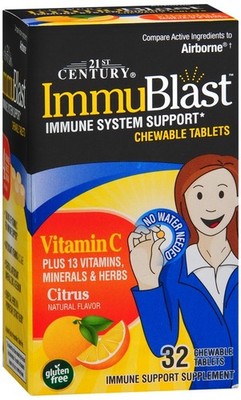21st Century ImmuBlast Immune System Support Chewable Tablets Citrus 32 EA