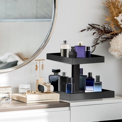 Boulphia Keulen Organizer voor mannen, 3-laags Keulen standaard met lade en verborgen compartiment, houten Keulen plank voor parfum displayhouder, geweldige cadeaus voor mannen, vintage Boulphia Keulen Organizer voor mannen, 3-laags Keulen standaard met lade en verborgen compartiment, houten Keulen plank voor parfum displayhouder, geweldige cadeaus voor mannen, vintage