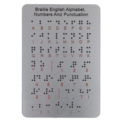 Braille Alphabet Board Tactile Learning Tool Easy To Clean Braille Board