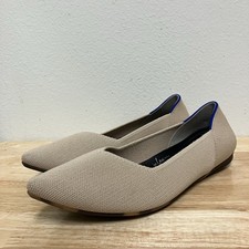 Size 8 Women  s Rothy's The Point II Portobello Beige Slip On Ballet Flats