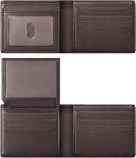 Billetera Hombre Carteras De Cuero Men Minimalista Delgadas Bloqueo Rfid Para-US