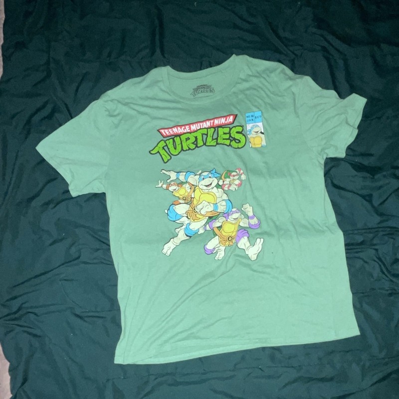 Teenage Mutant Ninja Turtles Series Green Graphic Short Sleeve T-Shirt