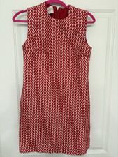 Valentino Red/White V Pattern Textured Sleeve...