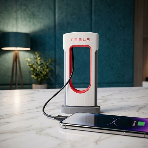 Caricabatterie Stand Stile Tesla Supercharger per Smartphone iPhone Android prezzo ebay
