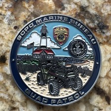 SUFFOLK COUNTY POLICE SCPD MARINE QUAD PATROL CHALLENGE COIN NEW YORK