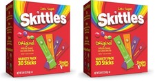Skittles Singles To Go Variety Pack, Powdered Drink Mix, Zero Sugar, Low...