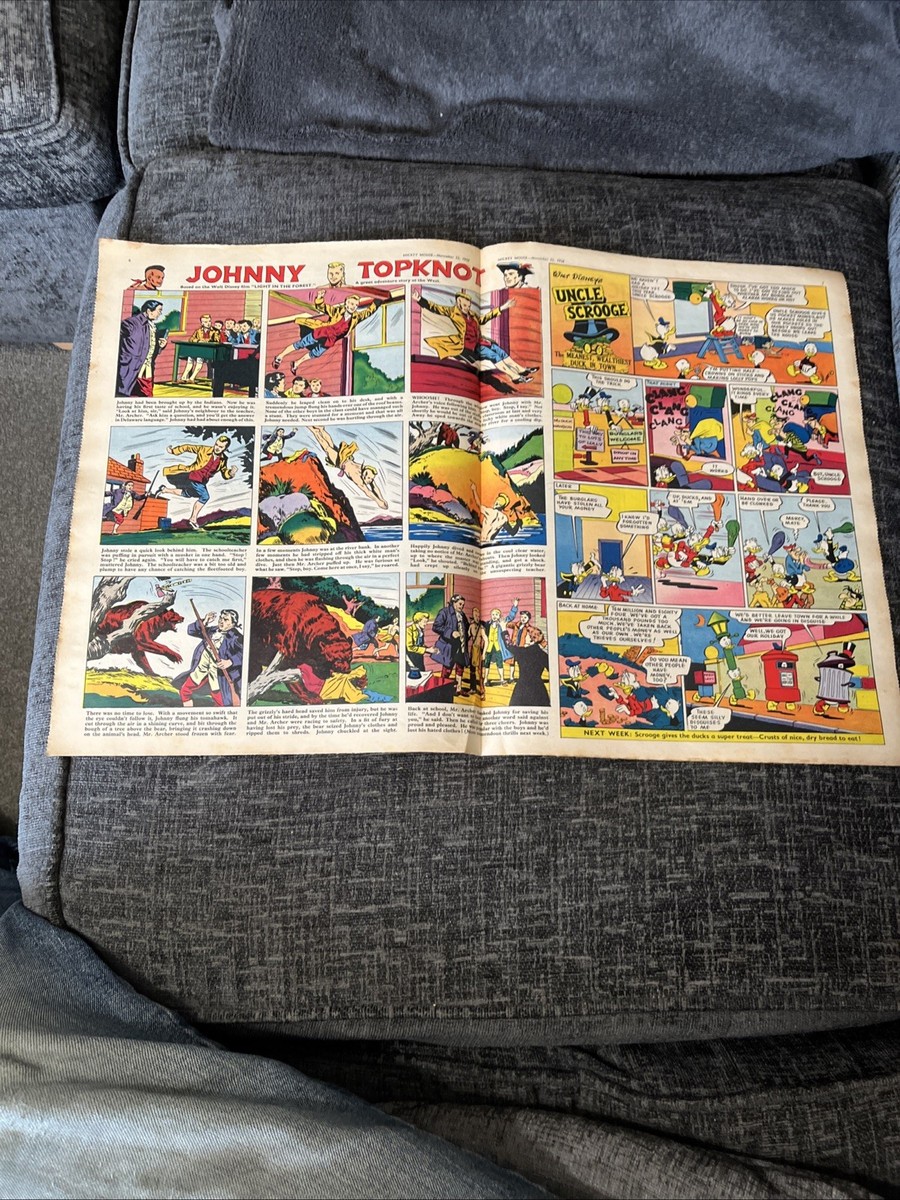 絵画 Disney Mickey Magazine vintage 1958 rare Vintage Disney