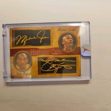 Michael Jordan Kobe Bryant  Historic Cuts Auto Fascimile Basketball Card