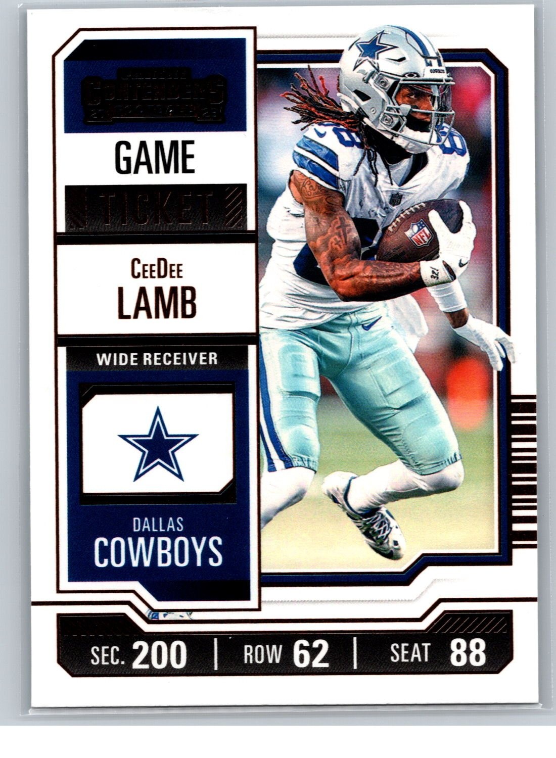 2023 Panini Contenders #27 CeeDee Lamb Game Ticket Bronze