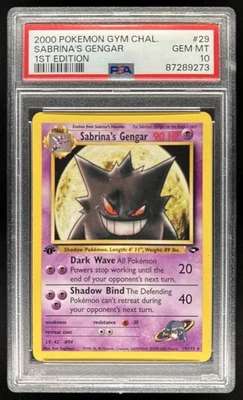 2000 Pokemon Gym Challenge 1st Edition Sabrina's Gengar #29/132 PSA 10 GEM MINT