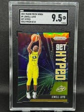 2021 PANINI PRIZM WNBA JEWELL LOYD GET HYPED GOLD 8/10 #9 SEATTLE STORM SGC 9.5