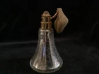 Vintage Devilbiss Perfume Atomizer -silver crackle - cabachon setting