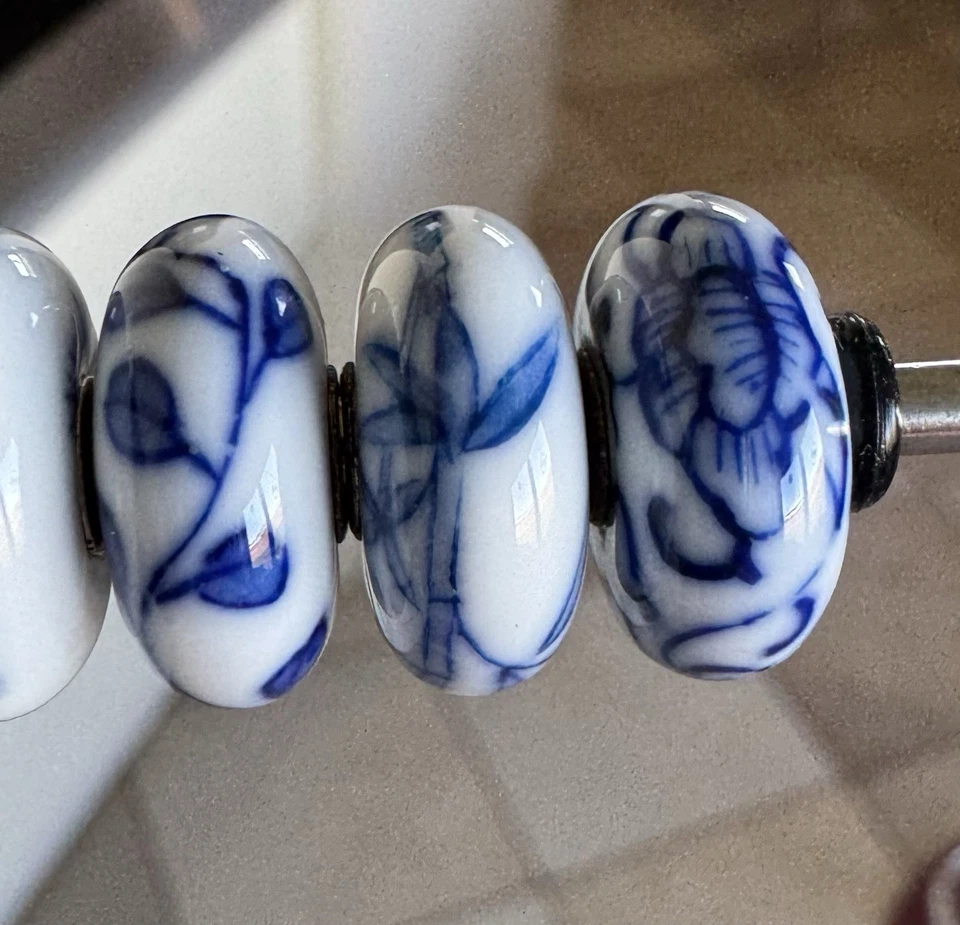 Trollbeads Brush of Blue Set • Porzellan • Limitiert 2019 • neu • selten - Bild 4 von 4