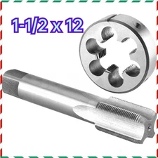 1-1/2 x 12 UNF Thread Tap and Round Die 1 1/2"-12 UNF Tap and Die Set Right Hand