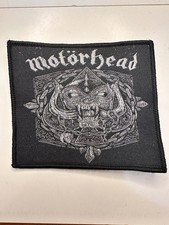 MOTORHEAD, BAND LOGO, BLACK BORDER, 4X4 INCHES, WOVEN PATCH